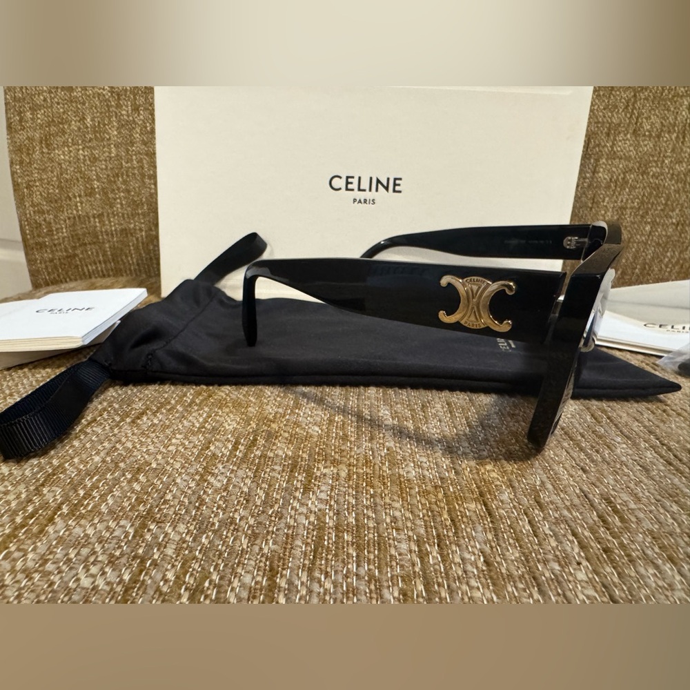 ❤️ Authentic Celine Triomphe Black Acetate Sunglasses shades ❤️ - Picture 4 of 13